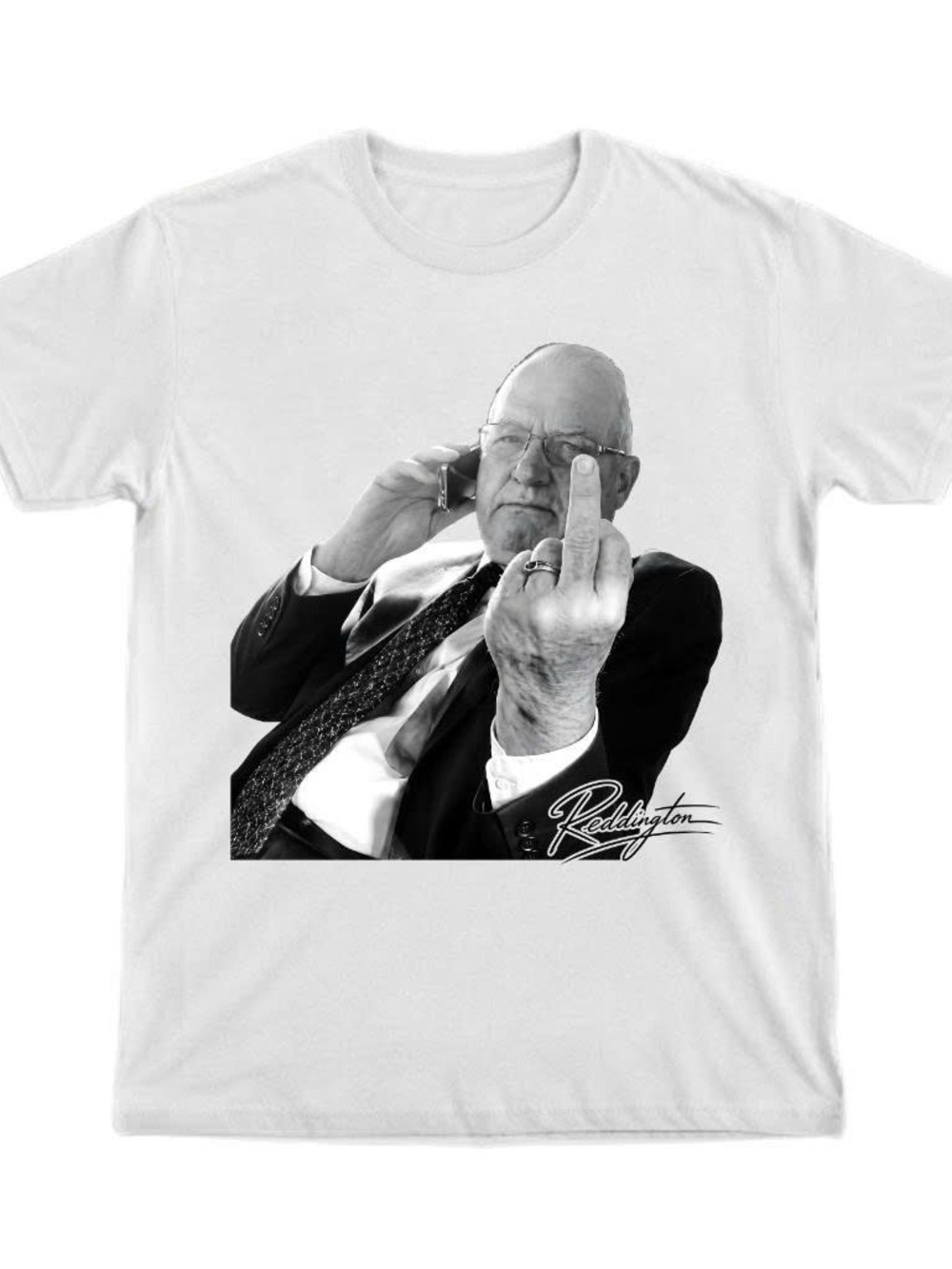 White Graphic Women’s T‑Shirt with Black Remington